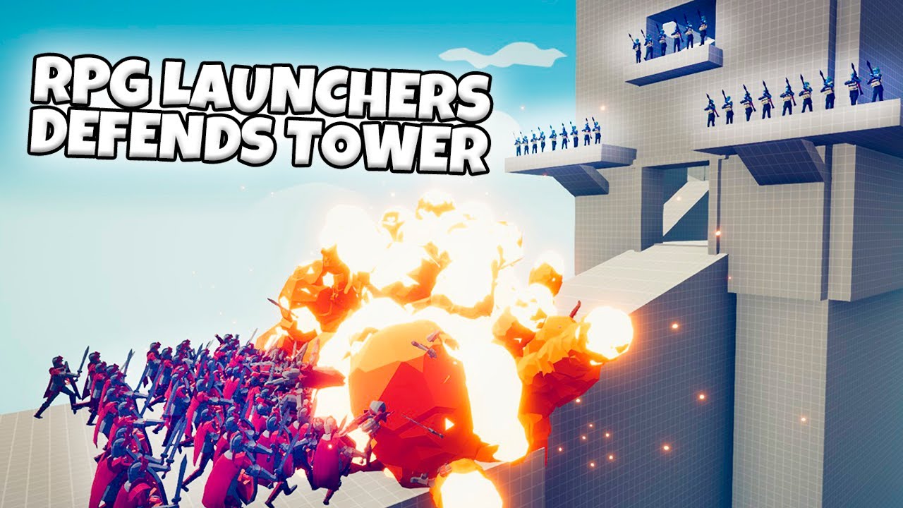 RPG LAUNCHERS DEFENDS TOWER VS EVERY FACTION | TABS NEW MAP GAMEPLAY