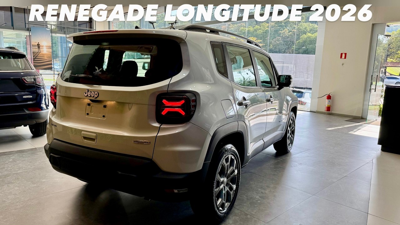AVALIAÇÃO JEEP RENEGADE LONGITUDE 2026 - MAIS EQUIPAMENTOS E MENOR PREÇO!! (4K)