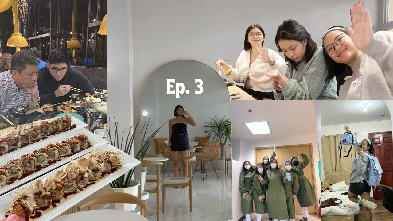 3rd year med: family visit + OB ward work 🍣🤰🏻 | Ep. 3
