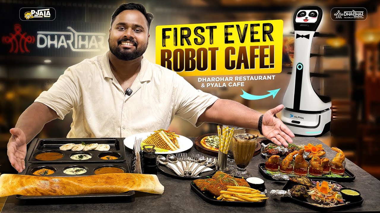 Malda’s FIRST Robot Waiter Experience 🤖 | Pyala Cafe Food Review 🍤☕ | Best Cafe in Malda Bypass