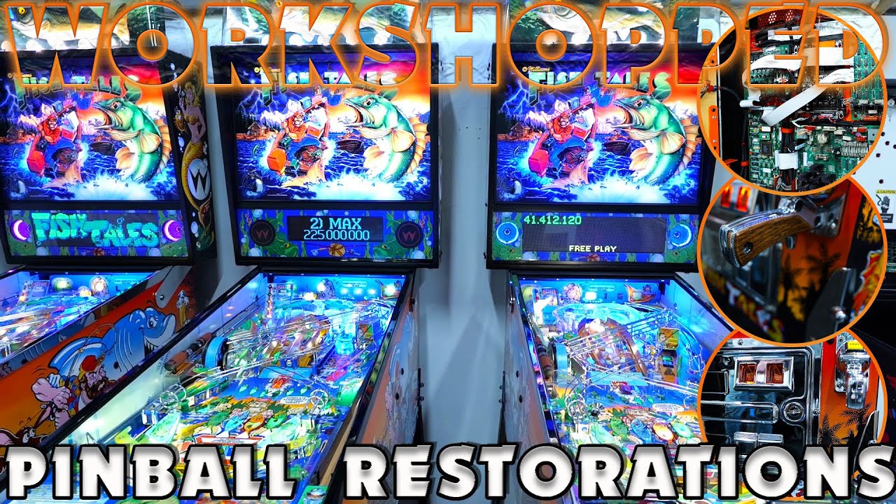 Stunning Fish Tales Pinball Machine Restorations by Master Restorer Ant | Better Than New!