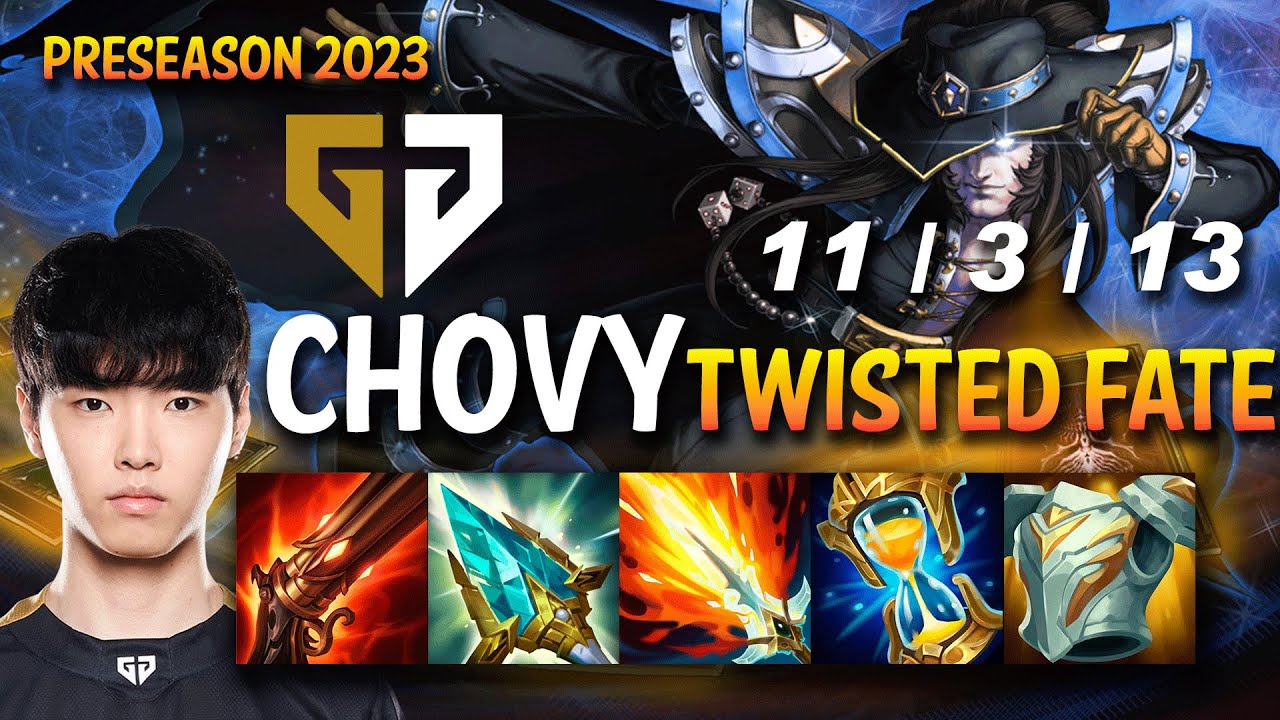 Gen Chovy TWISTED FATE vs FIORA Mid - KR Ranked