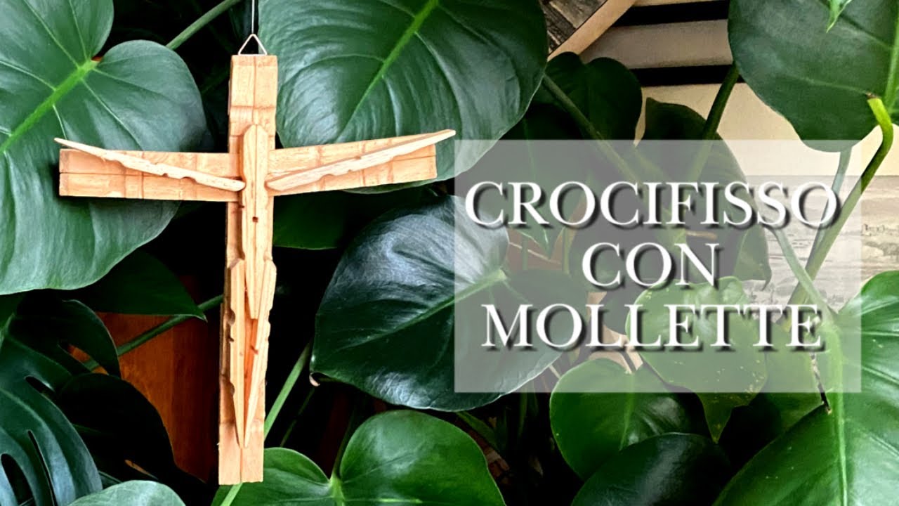 Crocifisso con Mollette LAVORETTO DI PASQUA FACILISSIMO by ENZO! (Pasqua/Riciclo )Arte per Te