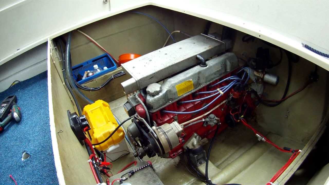 Volvo Penta B30 AQ170 engine start + sound