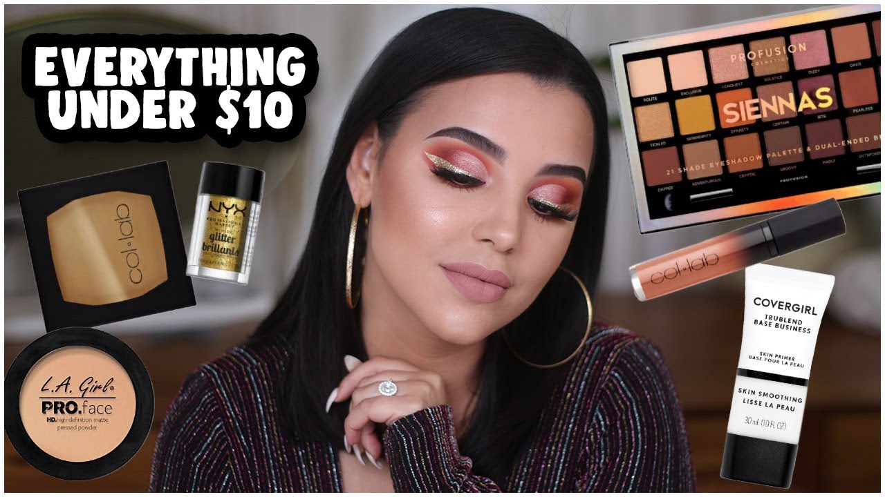 FULL FACE USING NOTHING OVER $10! AFFORDABLE PARTY GLAM MAKEUP TUTORIAL! | MakeupByAmarie