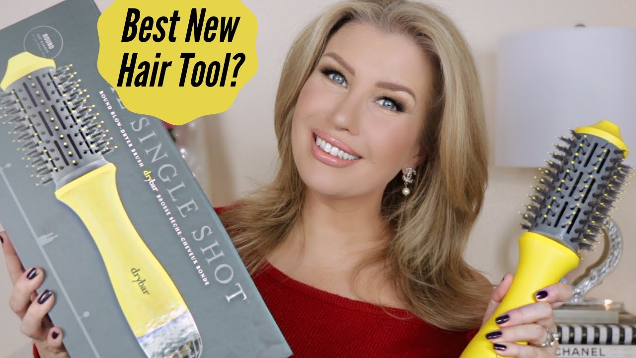 NEW DRYBAR SINGLE SHOT ROUND BLOW-DRYER BRUSH | Review, Demo And Revlon Comparison