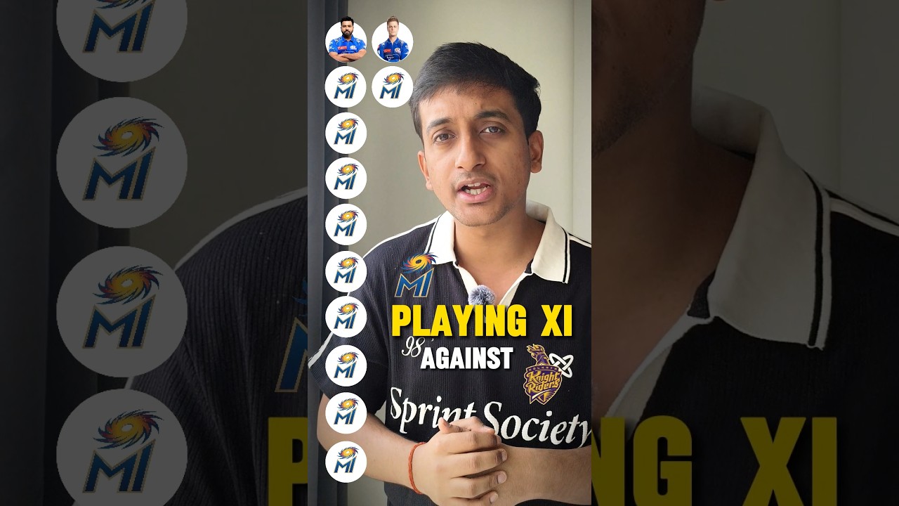 MI Playing 11 vs KKR 🔥 Predicted XI | IPL 2026 #ipl2026 #shorts #kkr #mi #mivskkr