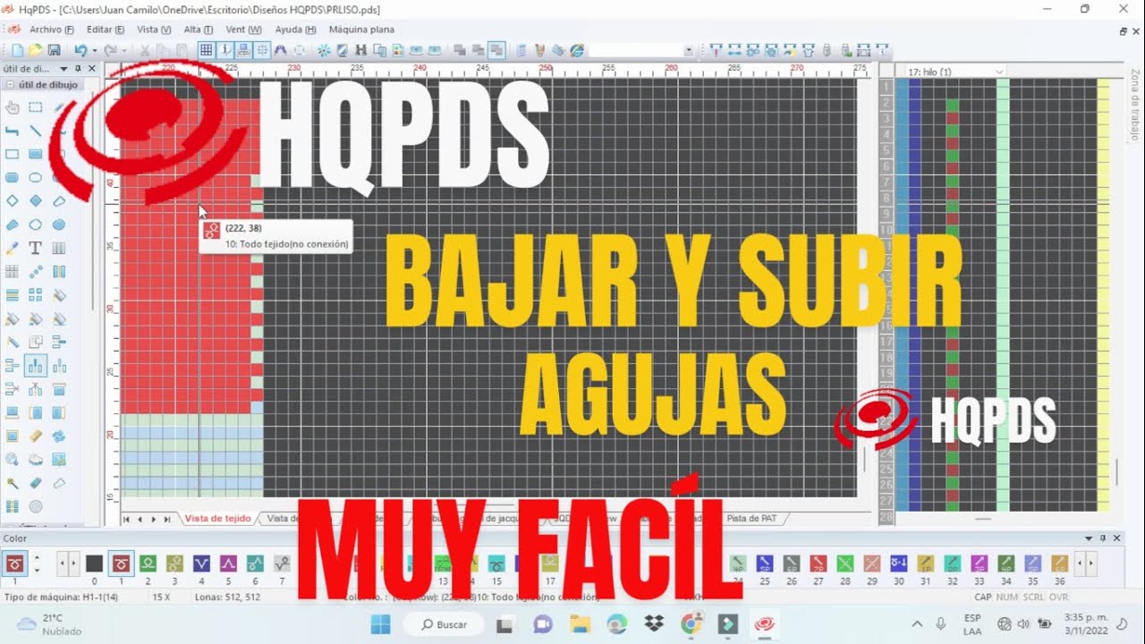 HQPDS TUTORIAL. Knitting  Subir y bajar agujas