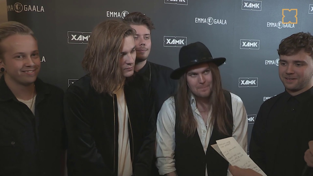 Blind Channel Xamkin opiskelijoiden haastattelussa Emma Gaalan pressissä 11.12.2018