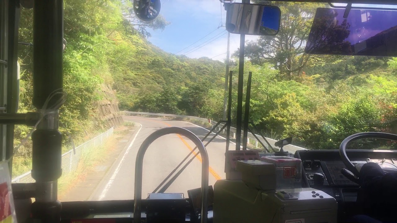 西肥バス 前面展望 車窓 奈良尾港→青方/ 五島列島(上五島)  奈良尾港951発