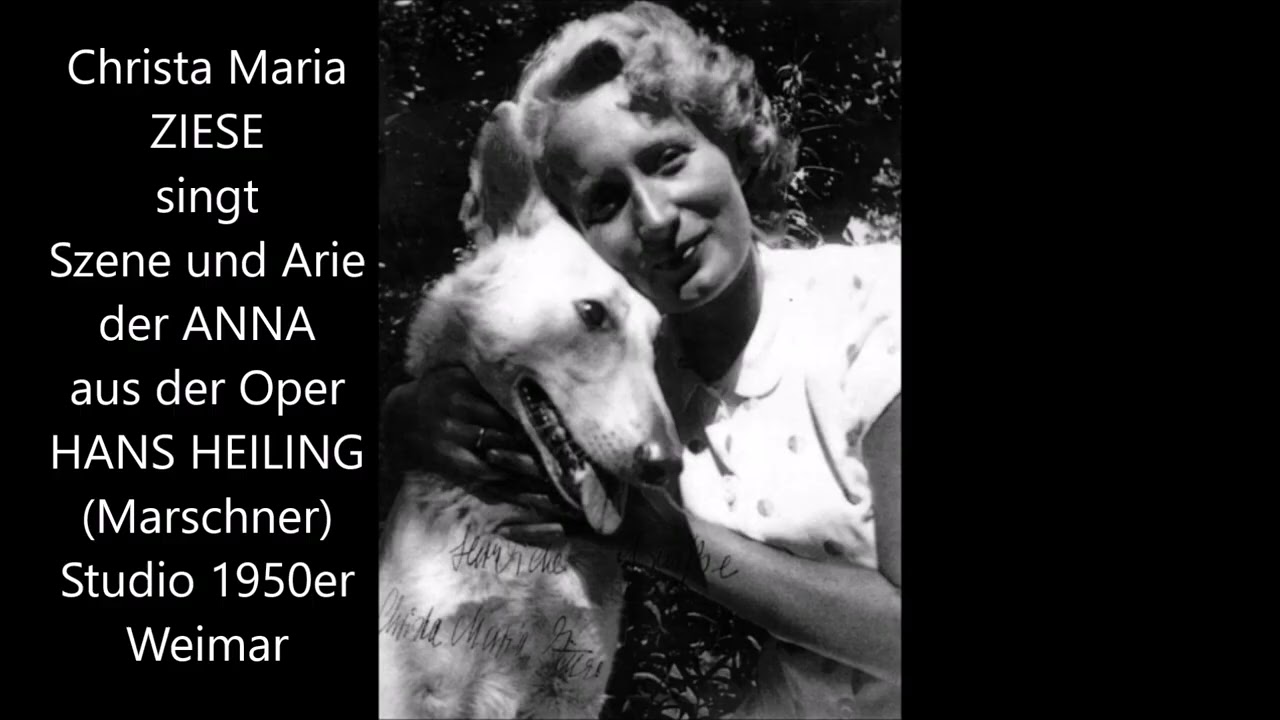 Christa Maria Ziese singt die Arie der Anna aus der Oper "Hans Heiling" von Heinrich Marschner