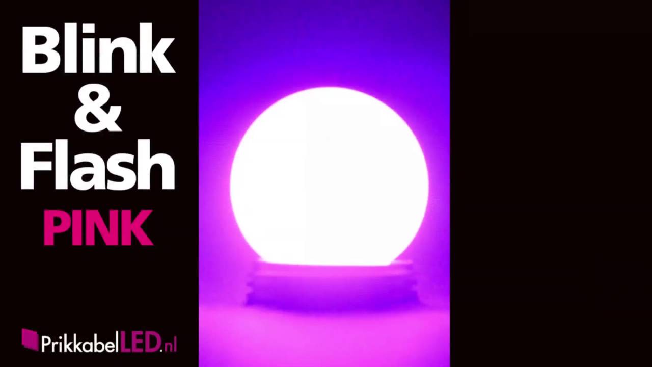 Blink en flash pink prikkabel led lamp