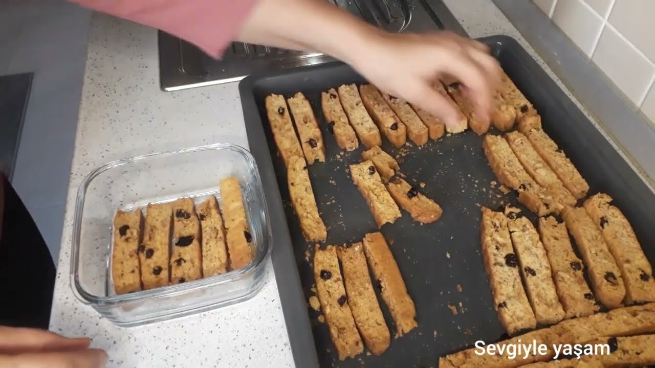 Selanik kurusu nasıl yapılır? Biscotti  (İtalyan kurabiyesi) tarifi.