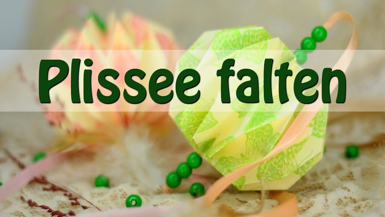 DIY: Plissee falten, Anhänger aus Papier