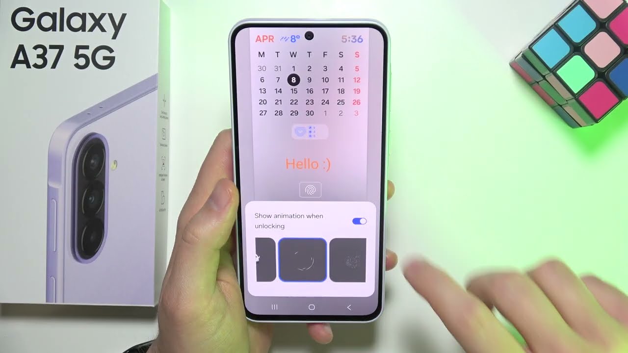 Samsung A37 5G: How to Change Fingerprint Unlock Animation