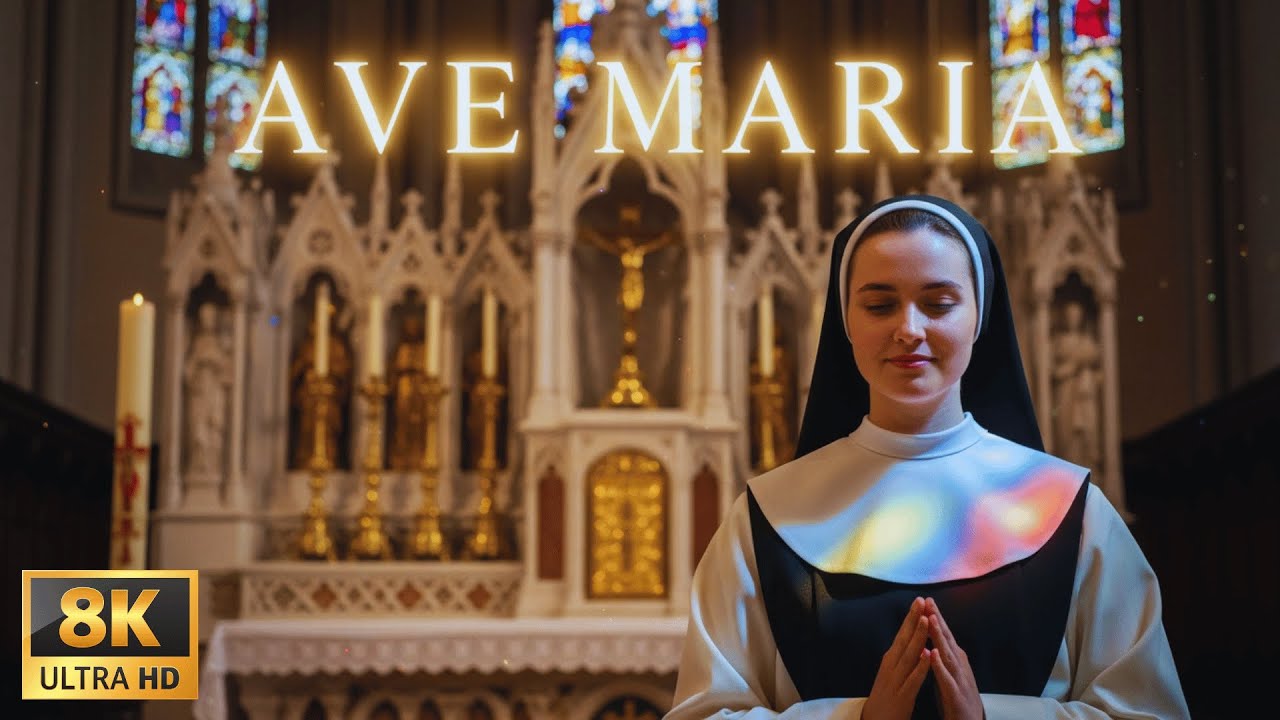 Ave María | Cantos Gregorianos en Honor a la Virgen - Coro Sagrado para el Amor Materno, Luz Oro