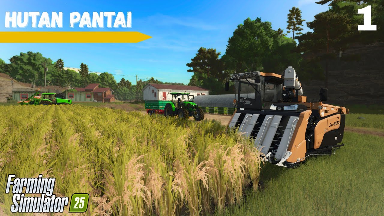 💪 First RICE HARVEST in FS25 🌴| New Farm Adventure | Hutan Pantai Ep.1