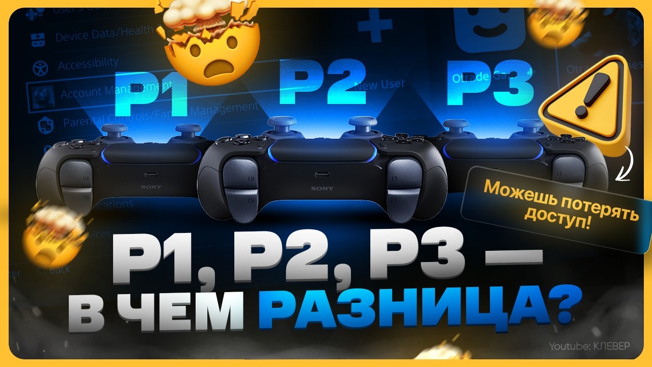 Что такое П1, П2 и П3 на Playstation (PS4 / PS5)