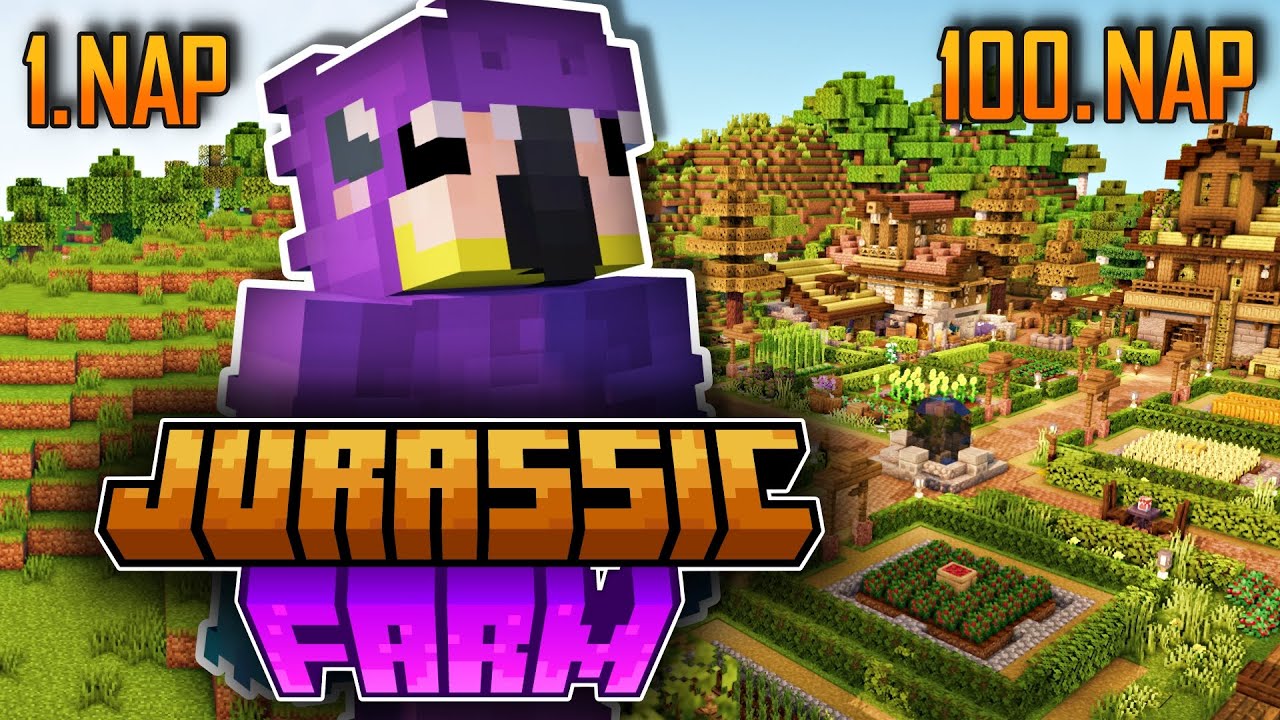 Túléltem 100 napot egy DÍNÓ FARMON! | Modolt Minecraft - TELJES FILM