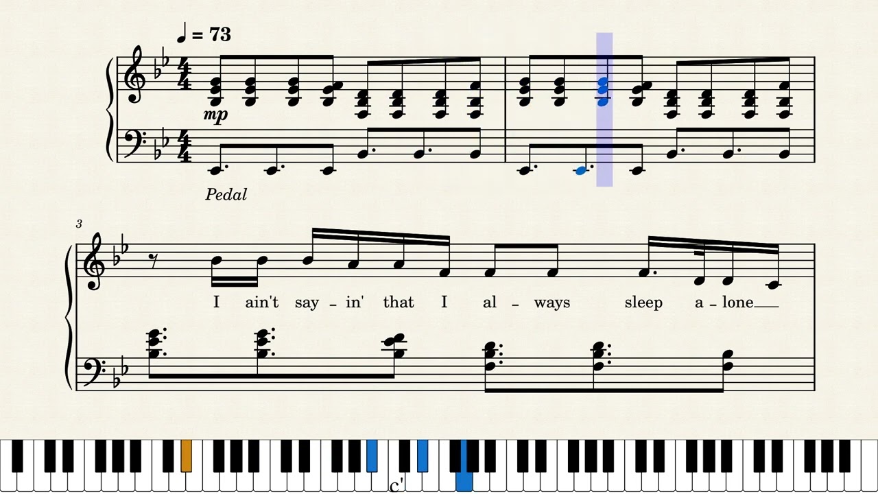 Just In Case &ndash; Morgan Wallen - Intermediate Piano