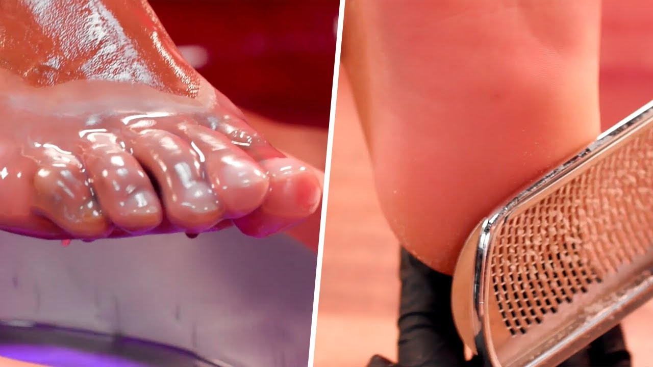 HOW TO GET RID OF CRACKED FEET - At Home Pedicure