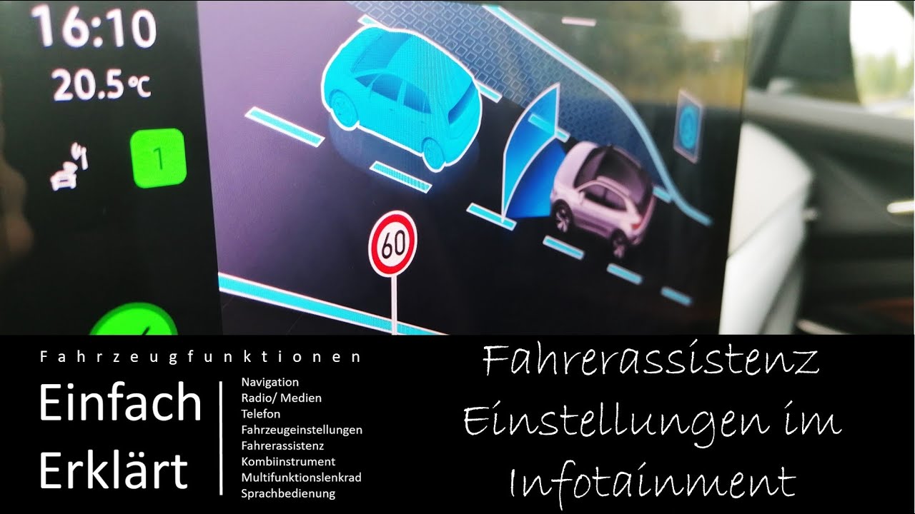 VW ID3 ID4- Fahrerassistenz im Infotainment | Spurhalte Assistent | ACC | VZE | Front Assist