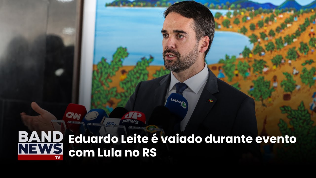 Eduardo Leite é vaiado durante evento com Lula no RS | BandNewsTv