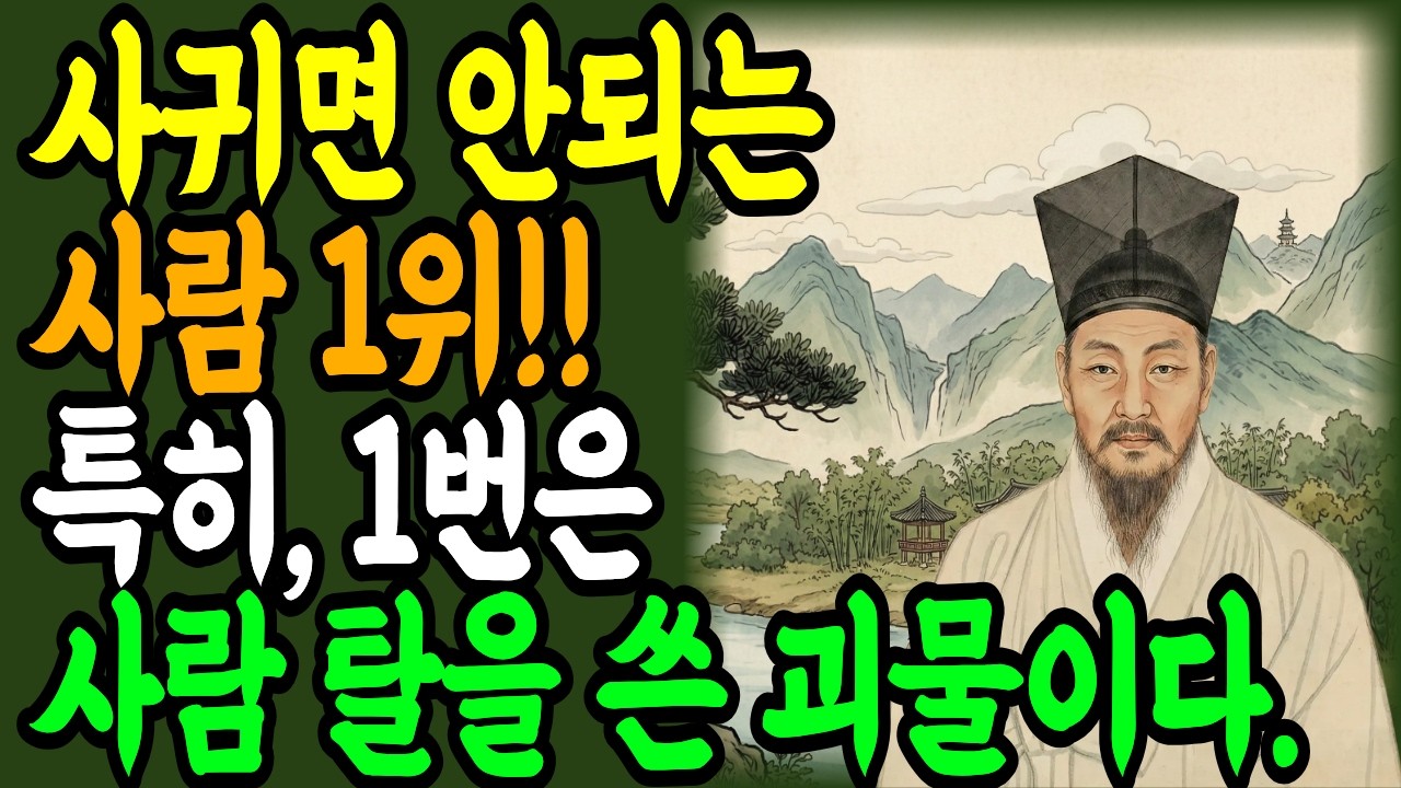 이행동 보이면 즉시 거리둬라 개보다도 못한 인간이다. ㅣ 정약용 인간관계 조언 ㅣ오디오북