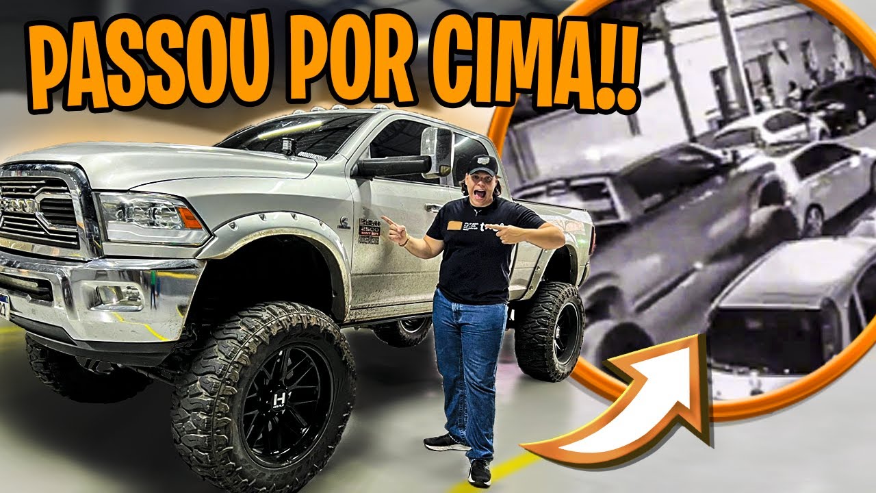 ENCONTREI A DOGE RAM QUE PASSOU POR CIMA DO GOLF!!!