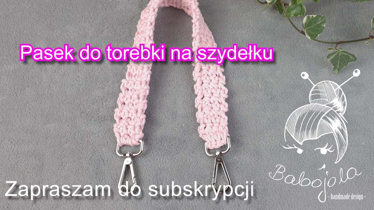 Pasek szydełkowy z karabińczykami. Jak zrobić.