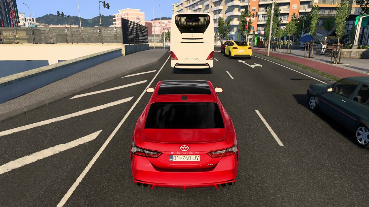 Toyota Camry XSE Euro Truck Simulator2 1.56 Bus mods Steering Wheel Gameplay