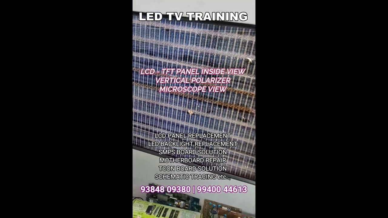LED TV TRANING LCD PANEL INSIDE MICROSCOPE VIEW | #ledtvtraininginchennai #ledtvrepairtraining