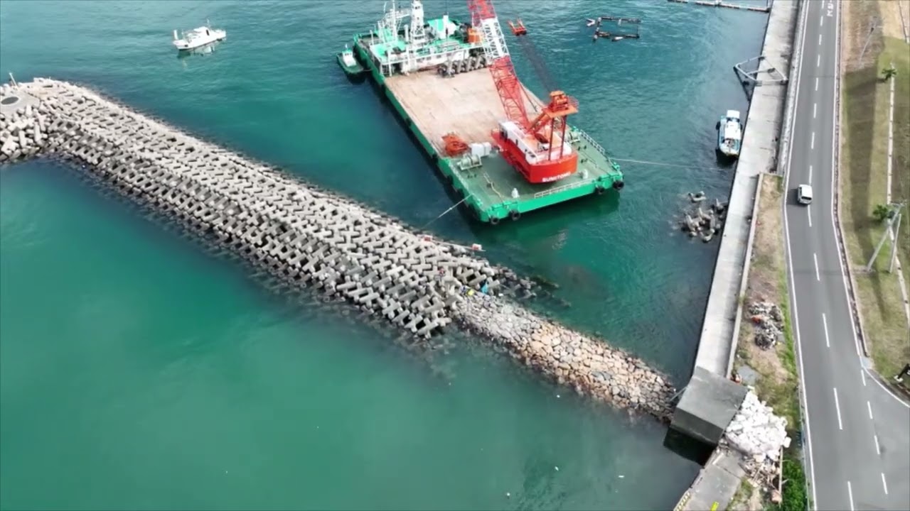 宮崎県延岡市北浦町古江港 西側防波堤改良工事