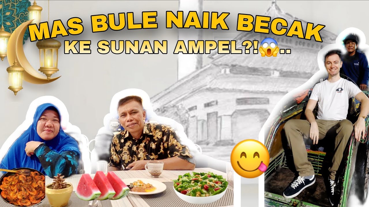 Bule Naik Becak ke Sunan Ampel Buat Beli Baju Lebaran! 😱