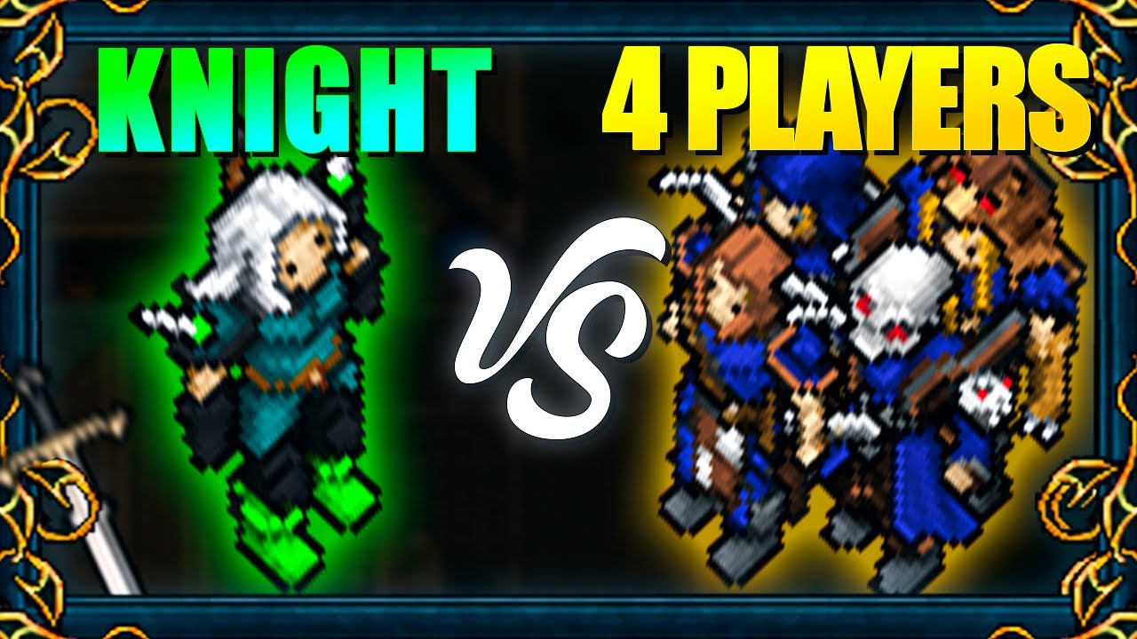 1 KNIGHT vs 4 PLAYERS na HUNT ⚔️ | Tibia PvP