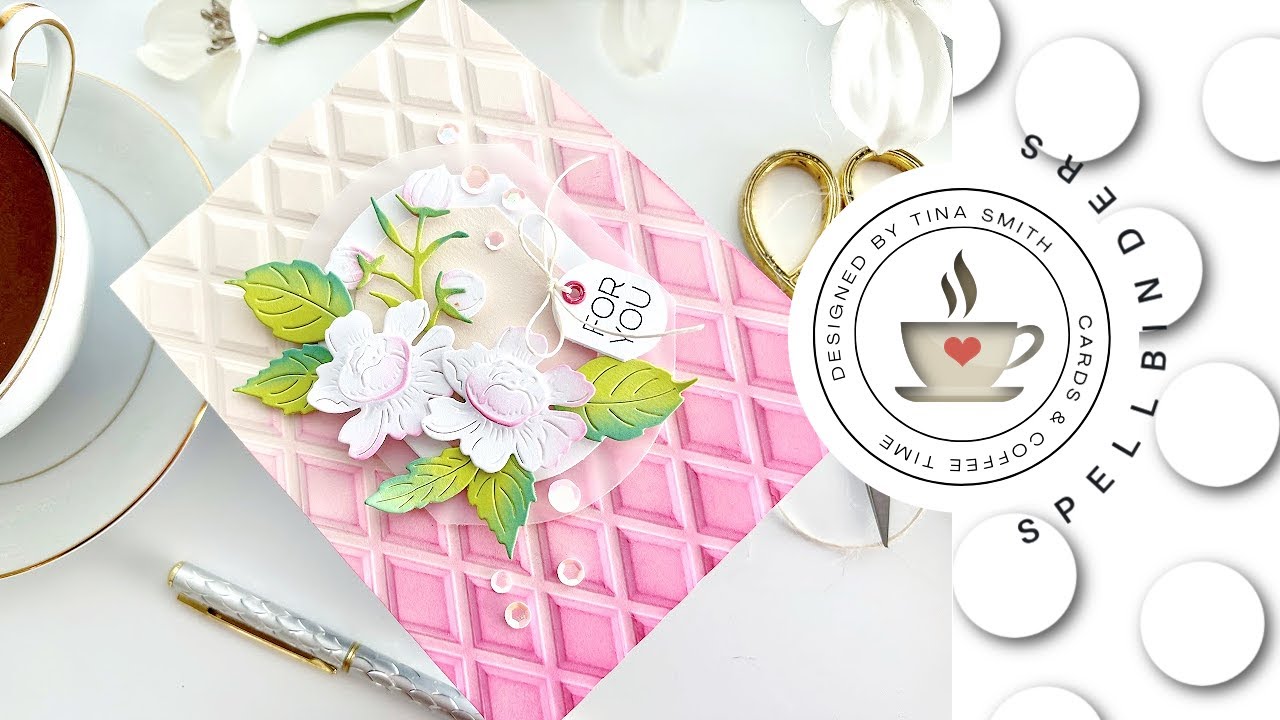 Try It Out Tuesday | Spellbinders Mirrored Arch Labels | Handmade Floral For You Card