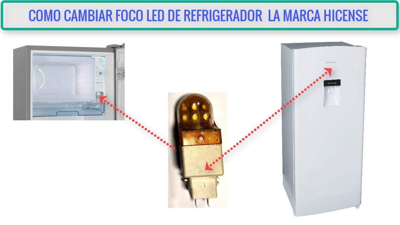 Como se cambia FOCO LED de refrigerador HICENSE