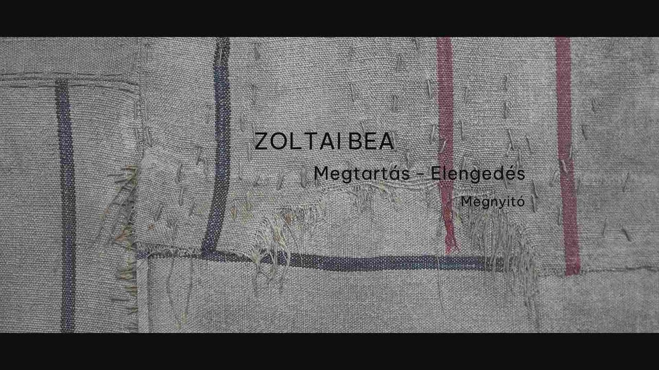 Tatai Erzsébet művészettörténész megnyitója, a MEGTARTÁS — ELENGEDÉS című kiállításomon.