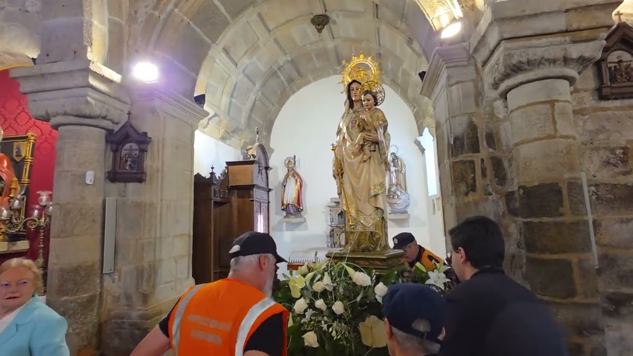 La P. de Corcubión recibe a Ntra. Sra. de las Mercedes tras la Procesión Extraordinaria de Cee.