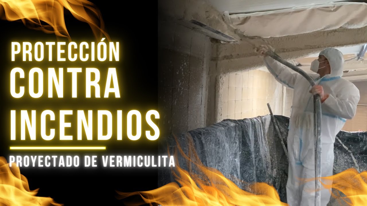🔥 Ignifugación con mortero de vermiculita | Protección pasiva contra incendios en naves industriales
