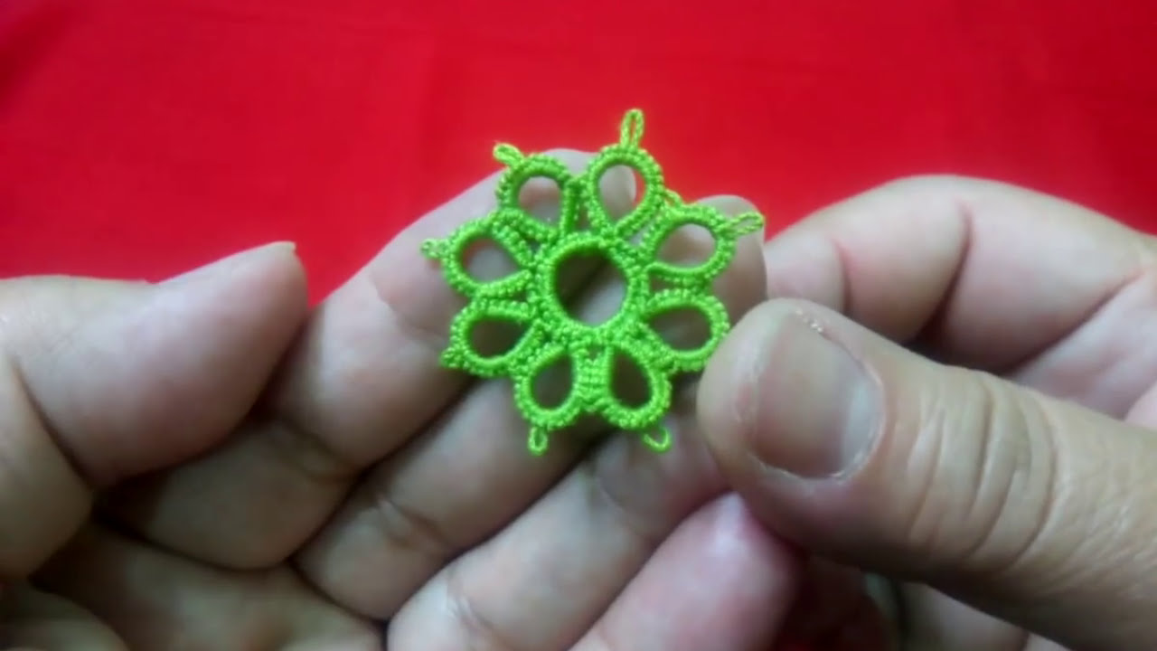 93-Shuttle tatting#Lesson-22, basic flower from single thread (Hindi/Urdu)