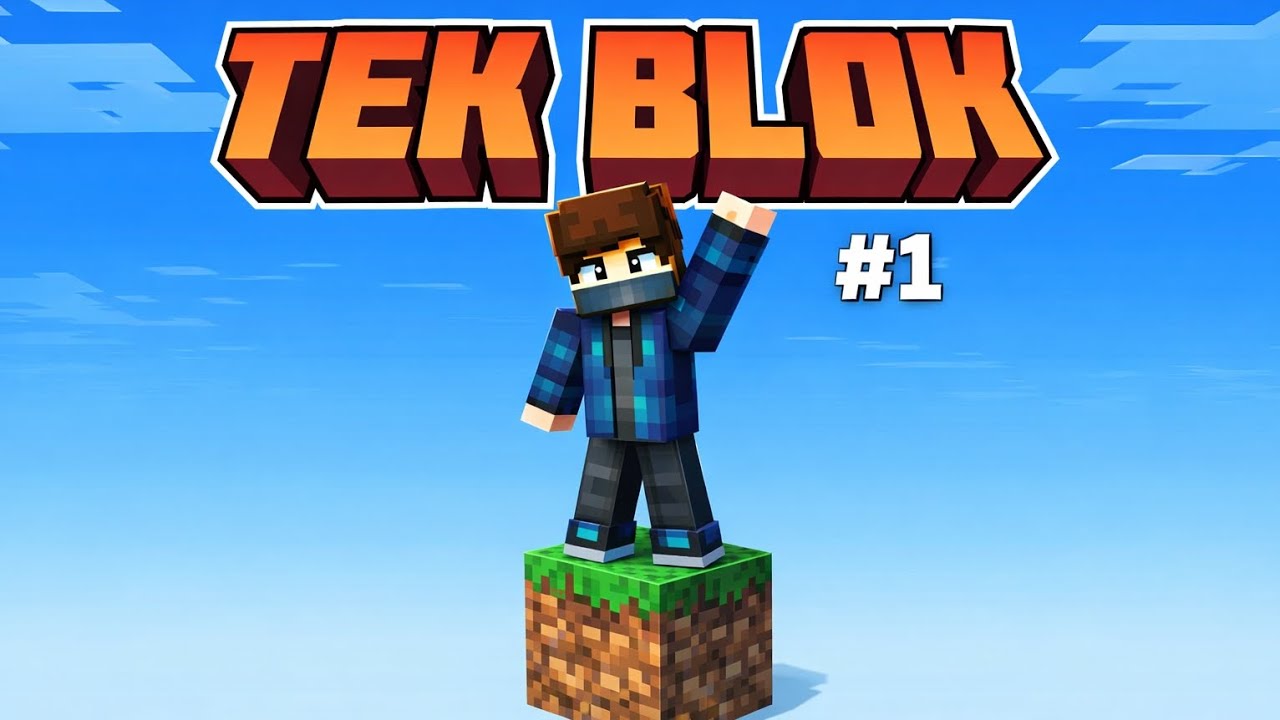Minecraft Tek block part 1(Yeniden başlangıç)