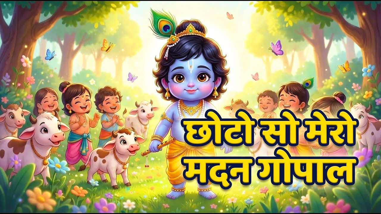 छोटी छोटी गैया |  Madan Gopal | Baby Krishna Song for Kids