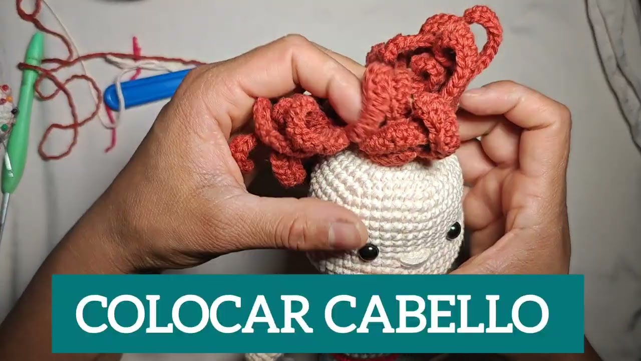 RON HARRY POTTER AMIGURUMI. P5. CABELLO, CEJAS, UNIR CABEZA 