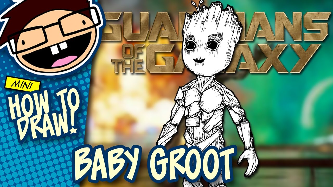 How to Draw BABY GROOT (Guardians of the Galaxy Vol. 2) | Narrated Easy Step-by-Step Tutorial