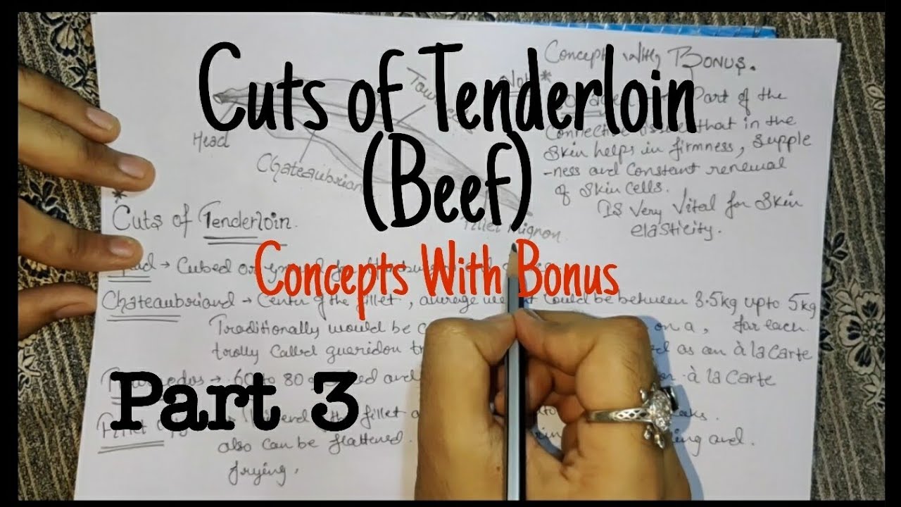 Cuts Of Tenderloin (Beef) & Some Additional Terms | Part 3 | Hotel Management | Must Watch