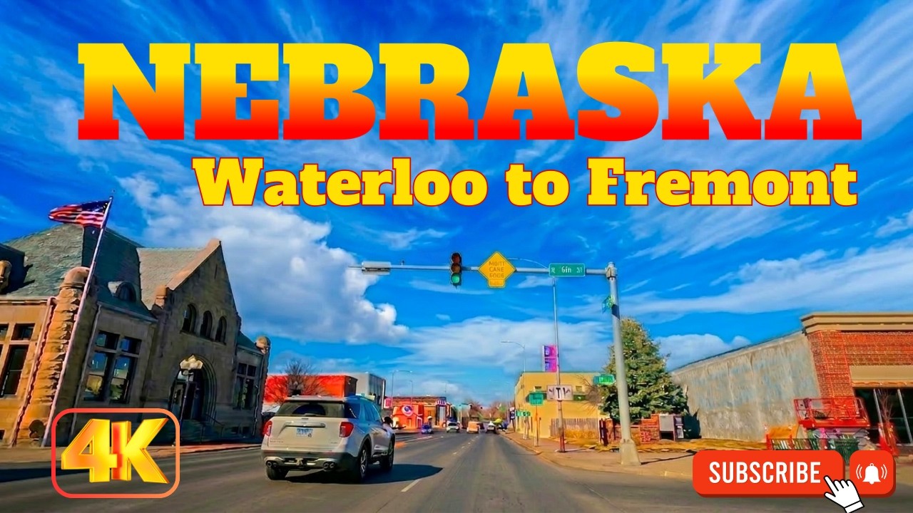 Nebraska Road Trip | Drive From Waterloo to Fremont Travel | Most Beautiful Towns in America | 2026