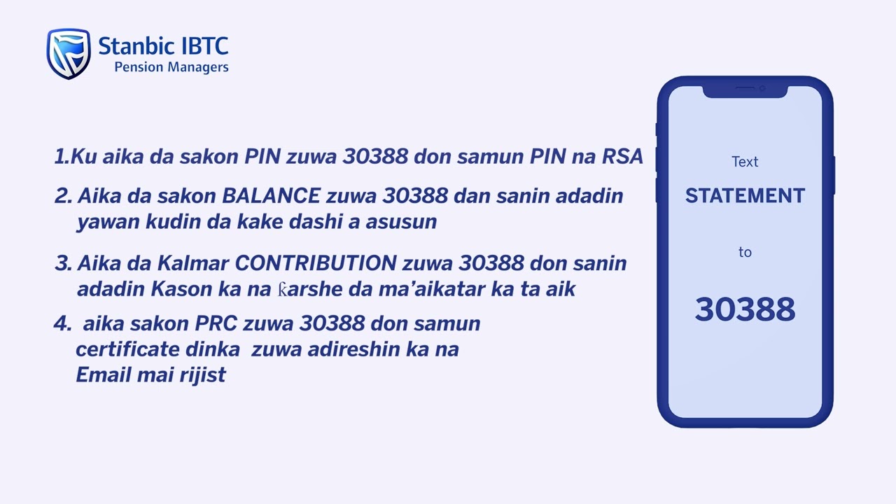Stanbic IBTC Pension Shortcode Self Service - Hausa