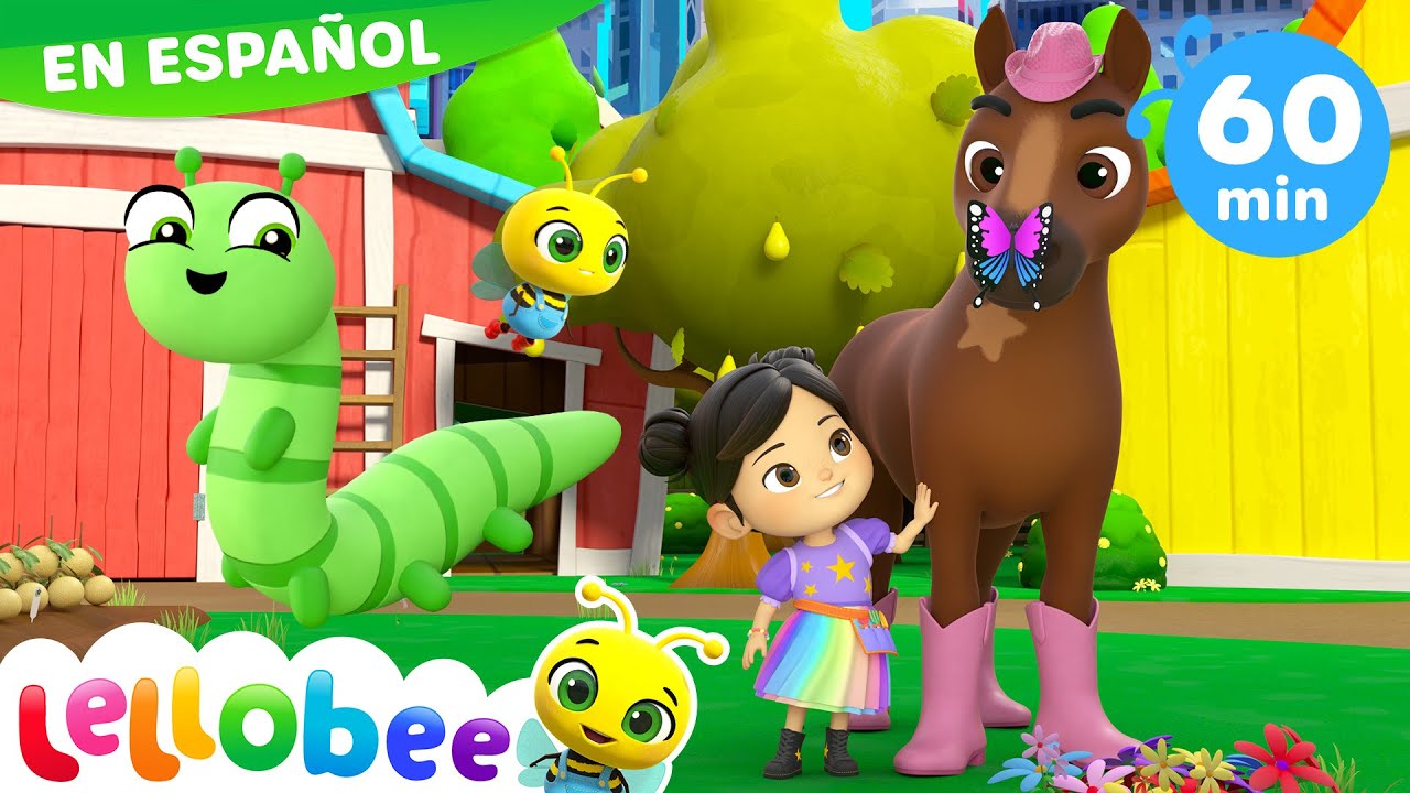 La oruga se convierte en mariposa 🦋 | Caricaturas - Canciones Infantiles 🎵 | Lellobee