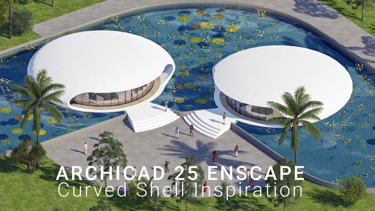 Shell curved Model Archicad 26 Enscape